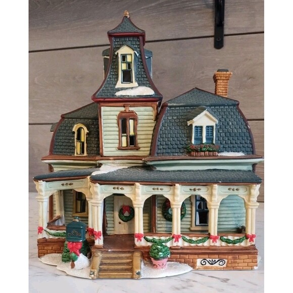 Trim A Home Lighted Ceramic Christmas Village Farm House by Walmart No Light - Picture 12 of 13